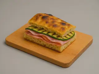 FOCACCIA COTTO & ZUCCHINE GRILL 350g
