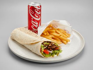 Kebab wrap + Lattina + patate