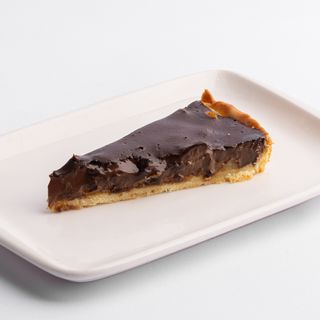 Crostata con ganache al cioccolato fondente e pere