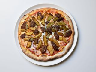 Pizza falafel e patata aromatizzata 