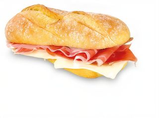 Ciabattina con prosciutto crudo e mozzarella