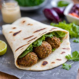 Piadina con falafel