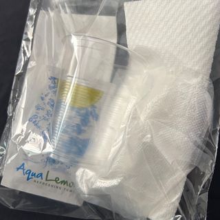 KIT CENA : POSATE, GUANTI,BICCHIERE,TOVAGLIOLI, SALVIETTA PROFUMATA.