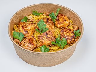 Riso con pollo grigliato