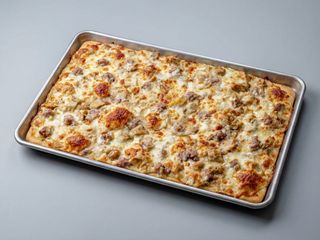 Funghi, salsiccia e mozzarella - 1/2 teglia