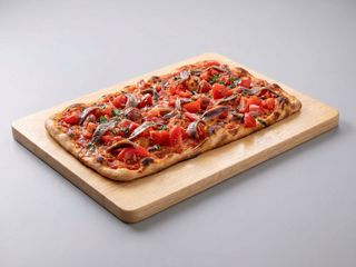 Pomodorini, alici e olive nere - 1/2 teglia