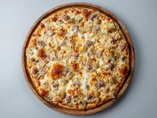 Salsiccia, funghi champignon - 1/2 teglia