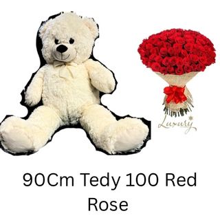 Tedy and 100 roses