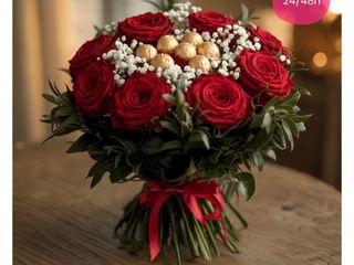 DOLCE PASSIONE – Bouquet Di Rose Rosse Con Cioccolatini