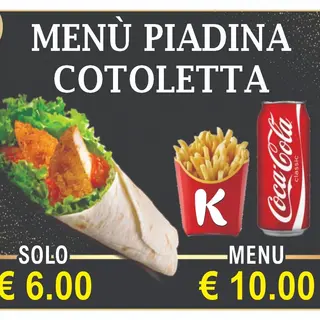 Menù Piadina Cotoletta