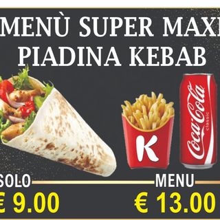 Menù Super Maxi Piadina Kebab