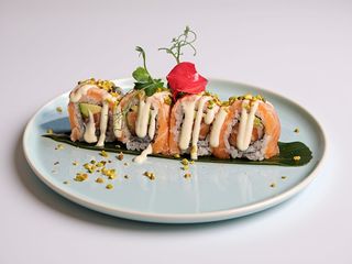 117-Uramaki sake flambe - 8 pezzi