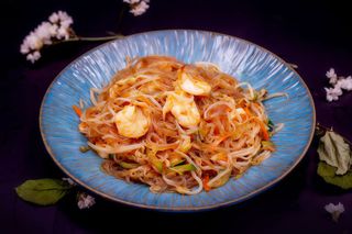 Spaghetti di soia con gamberi/虾仁粉丝