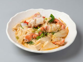 Granchio con tofu stufato