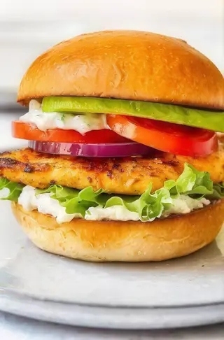 Chicken hamburger, patatine e lattina