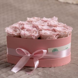 Cofanetto Cuore Di Rose Rosa