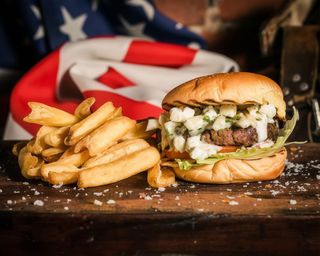 Blue cheese burger