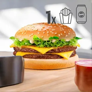 Twin cheeseburger - menù