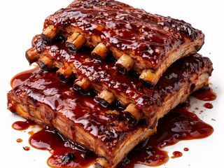 Costine di maiale glassate in salsa BBQ