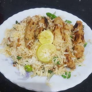 Chicken seekh kabab briyani