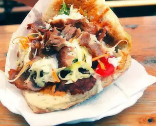 Menù con piadina kebab