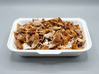 Vaschetta grande con carne e salse