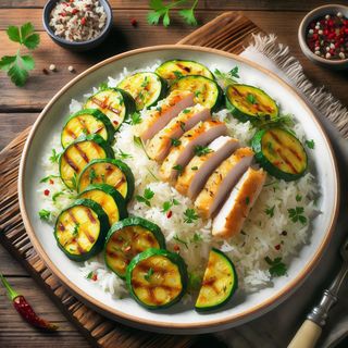 Riso Basmati con pollo e Zucchine 