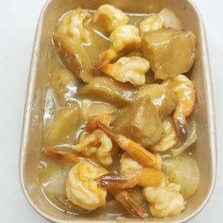 Gamberi in salsa al curry