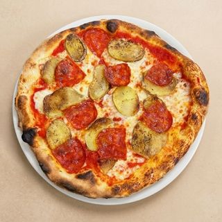 Patate al forno e salamino