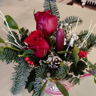 Centro tavola con rose