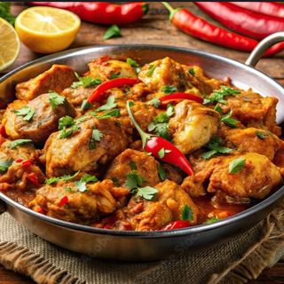 15. Chicken chilli karahi