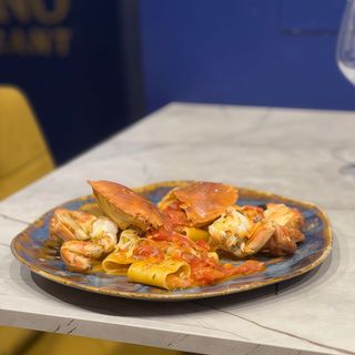 Linguine con granchio