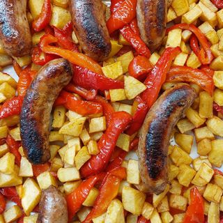 Salsicce ,patate e peperoni