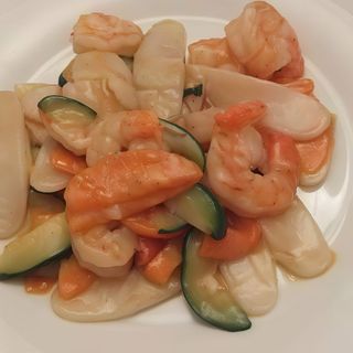 217 Gnocchi di riso con gamberi