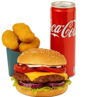 Menù hamburger con stuzzicheria