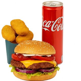 Menù hamburger con stuzzicheria