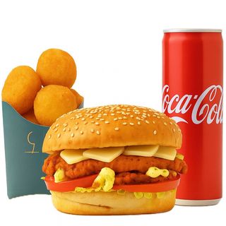 Menù chicken burger e con stuzzicheria