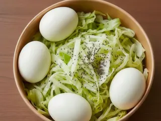 Boiled egg salad bowl