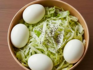 Boiled egg salad bowl