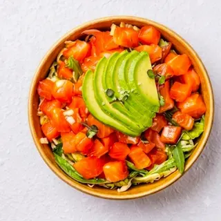 Fresh salmon e avocado