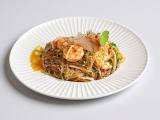 spaghetti di soia con gambero