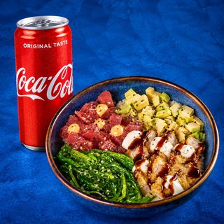 POKE TONNO E GAMBERO +Soft drink in omaggio