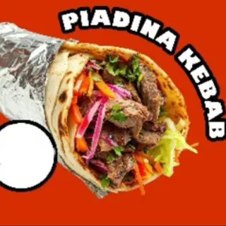 Piadine kebab con carne di vitello incluse patatine (patatine dentro in Piadina)