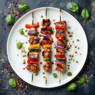 Spiedini di pollo piccante