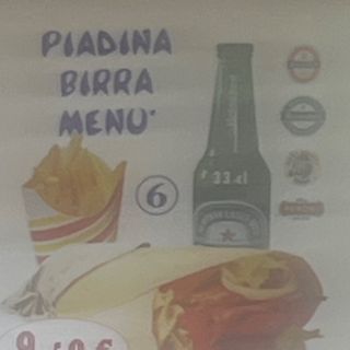 Piadina birra menu