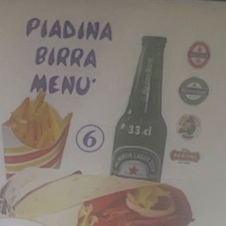 Piadina menu