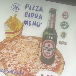 Pizza margherita menu birra