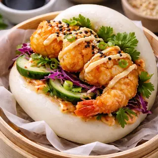 BAO GAMBERO IN TEMPURA ESOTIC