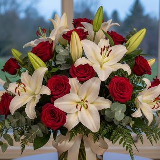 Romantic lilies bouquet