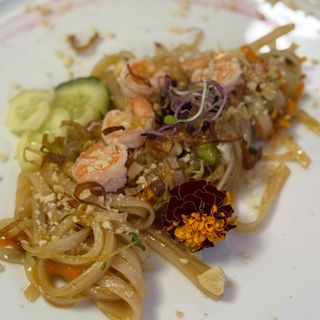 Pad Thai con gamberi